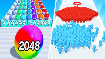 Ball Run 2048 🆚 Count Masters🌻🧿🌺🌈Max Levels Walkthrough Android IOS Update Gameplay BTY4