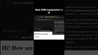 Basic DOM manipulation in JS #programminglanguage #coding #fypシ #javascript