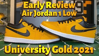 men air jordan 1 low university gold