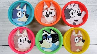 15 Huevos Sorpresa de Play Doh de BLUEY con Bingo, Coco, Mamá & Papá