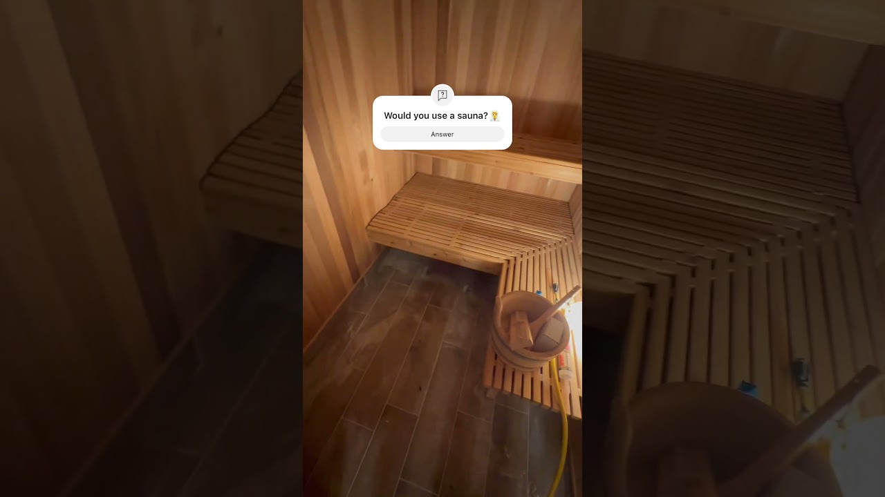 Indoor basement sauna  