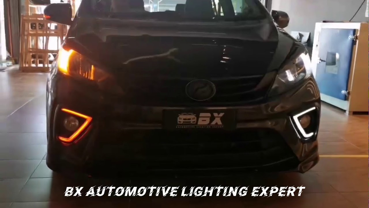 Perodua Myvi 2018 Front Bumper Drl Light Drl T20 2 Function Signal Led Bulb Youtube
