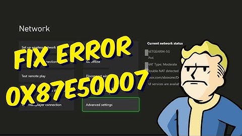 How To Fix Xbox One / Series X/S Error Code 0x87e50007