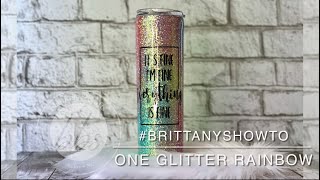 CHEAT Glitter Rainbow Tumbler