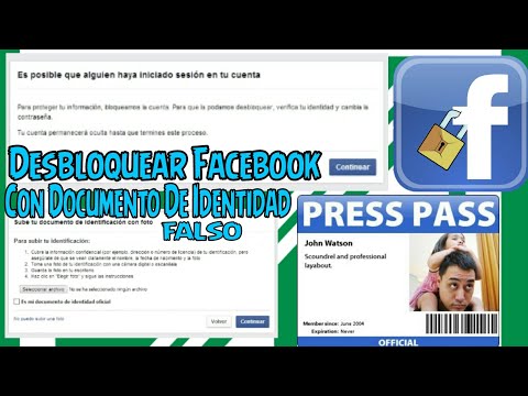 Como Desbloquear Cuenta De Facebook Con Documento De Identidad Falso 100% Real | 2018