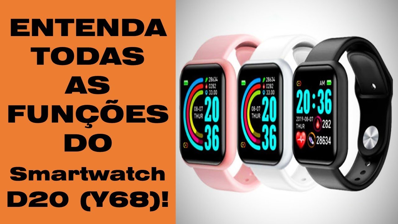 smartwatch y68 funções
