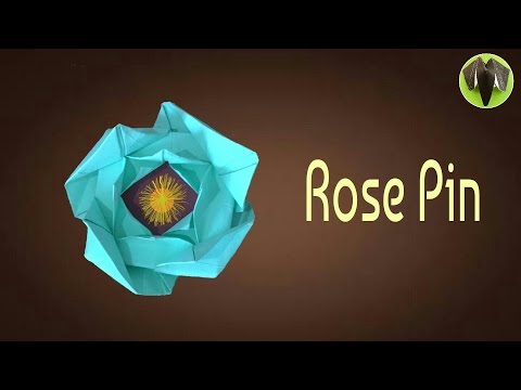ROSE PIN fleurs pour la Saint Valentin - Origami Tutorial de papier Folds ????.