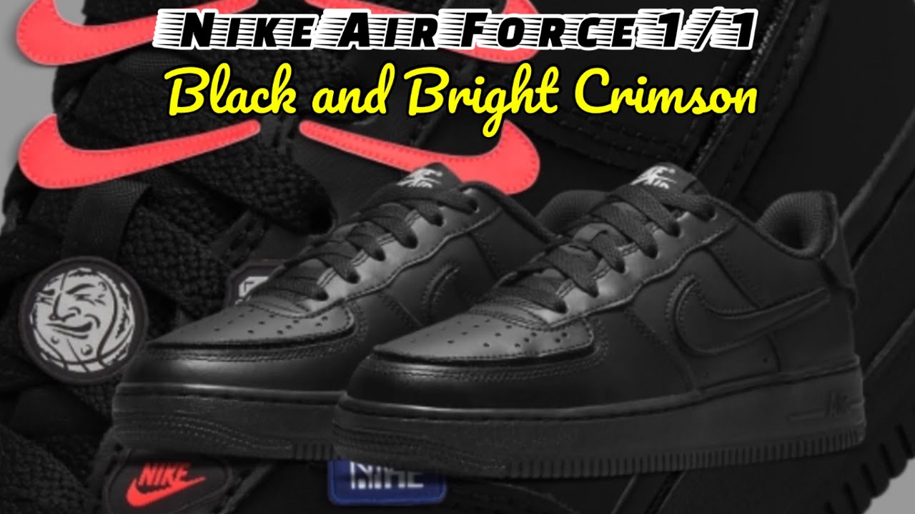 Air Force 1 LV8 Black Light Crimson On Foot Sneaker Review QuickSchopes 412  Schopes DZ4514 001 
