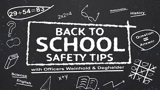 Back to School Safety Tips