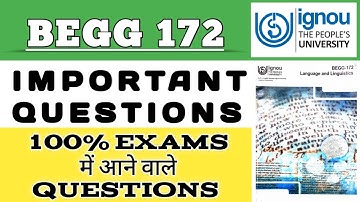 BEGG 172 MOST IMPORTANT QUESTIONS|Language and Linguistics|Selective Questions|😊#easylearning