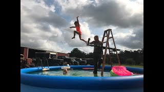 Homemade diving board with Jimmy Durr