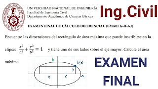 FINAL EXAM Civil Engineering UNI DIFFERENTIAL CALCULUS (APPLICATION OF THE DERIVATIVE)