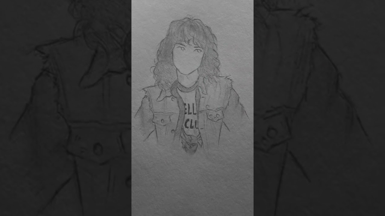 Easy way to draw eddie! | stranger things | step by step :) ✌🏻✨ 