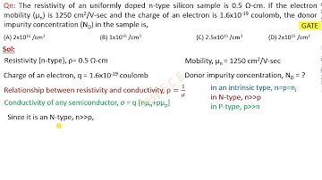 Solved Problem from Electron Devices 1 (GATE, ISRO, TRB, TNEB, TNPSC, etc)