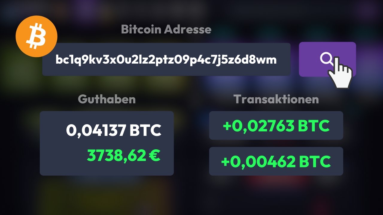 Bitcoin Adresse prüfen: Guthaben abfragen Schritt-für-Schritt Anleitung -  YouTube