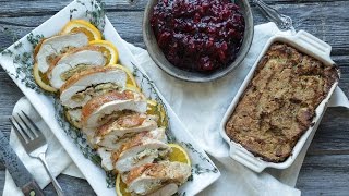 Entertaining a smaller crowd for the holidays? prepare turkey breasts
stuffed with delicious combo of cornbread and andouille sausage. while
that's cooking...