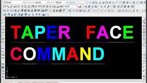 TAPER FACE command in AutoCAD in urdu