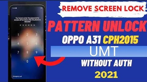 #Oppo A31 Pin Pattern Unlock | Umt Mtk New Update Latest Update Unlock Oppo Realme Phone