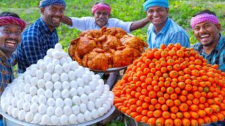 CARROT with EGG | Unique Carrot and Egg Recipe Cooking in Village | Chicken Inside Scrambled Omelet screenshot 3