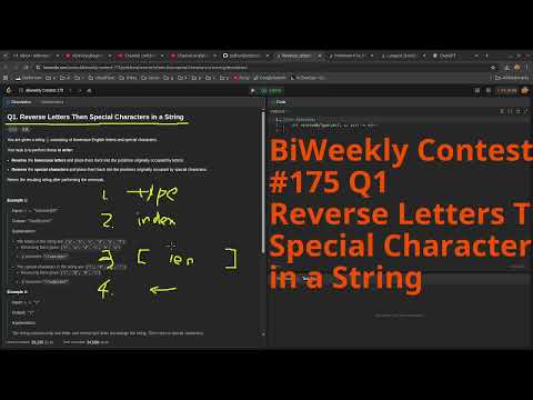 Leetcode Biweekly Contest 175 Q1. Reverse Letters Then Special Characters in a String #python #dsa