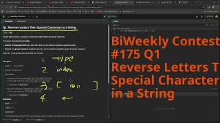 Leetcode Biweekly Contest 175 Q1. Reverse Letters Then Special Characters in a String #python #dsa Profile