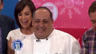 Pizza Chef Maurizio Bruno at Studio 10 cooking pizza