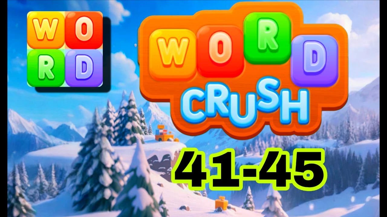 WORD CRUSH Real Cash Prizes level 41 42 43 44 45