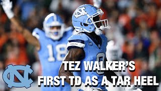 North Carolinas Tez Walker Scores 1st TD As A Tar Heel