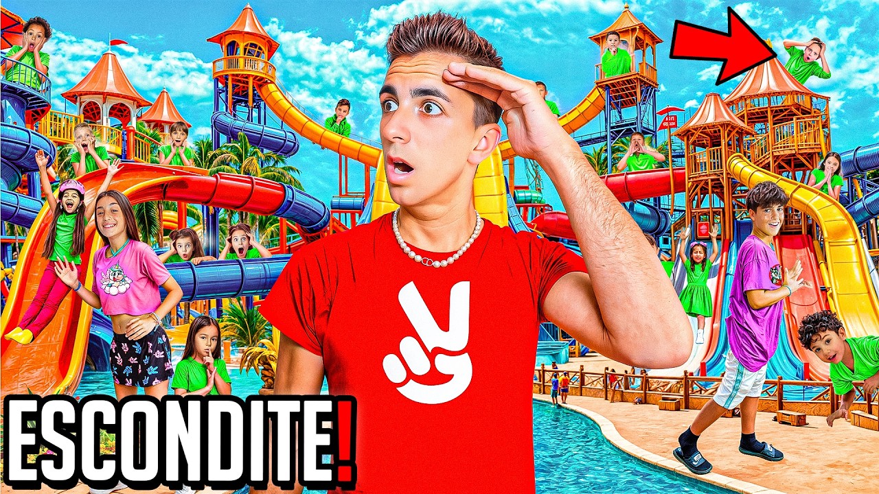 ESCONDITE EXTREMO vs 100 NIÑOS en un PARQUE ACUATICO!