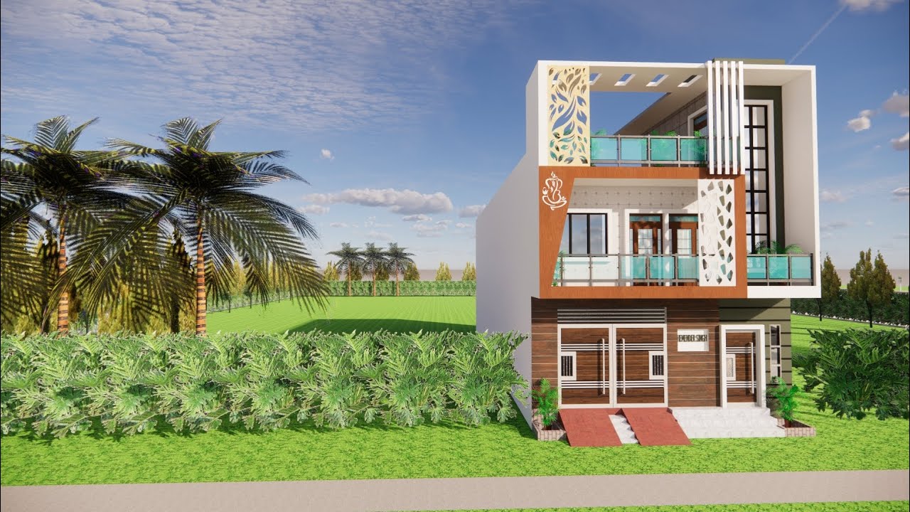 28 x 52 modern house plan with car parking 1456sqft house plan 161 gaj house plan 