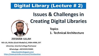 Digital Library (Lecture # 2)