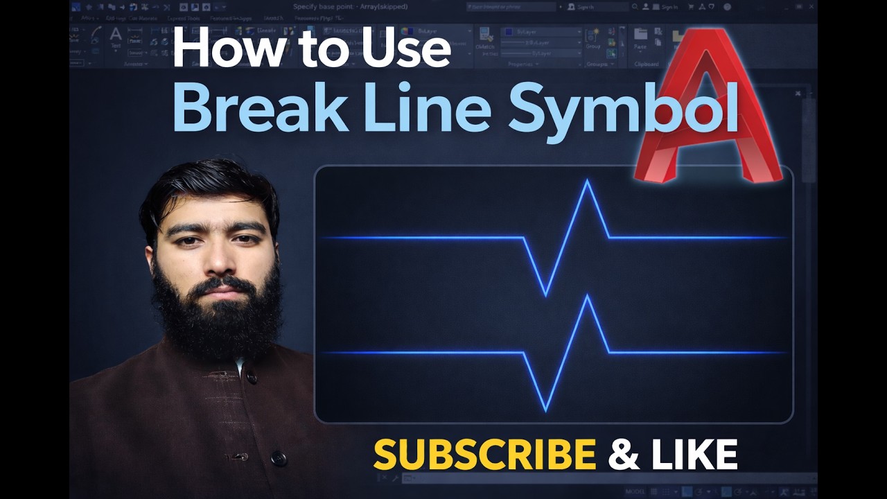 AutoCAD Break Line Symbol Explained | Fast & Easy Method | AutoCAD Tips ...
