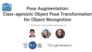 Pose Augmentation: Class-agnostic Object PoseTransformation (ECCV 2020) - 1min Highlight
