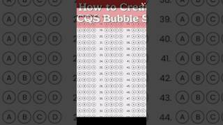 How to Create MCQS Bubble Sheet 😱✅#sheet #msword #words #viralvideo #formula