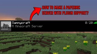 How to make a paper server and add plugins! (Official way!)