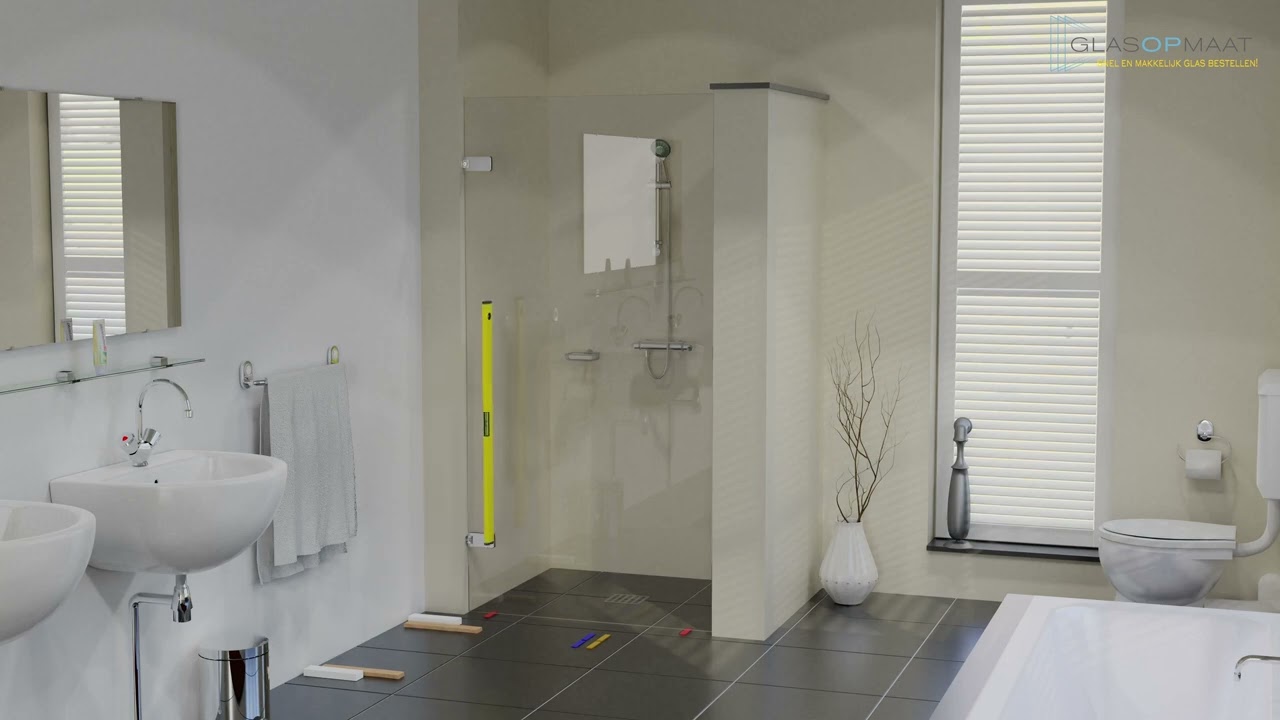 Glazen douchedeur plaatsen | Glasopmaat.be