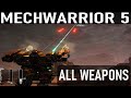 Mechwarrior 5: Mercenaries - All Weapons