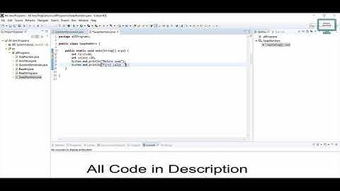 Java Program to swap two numbers using the third variable with Explanation