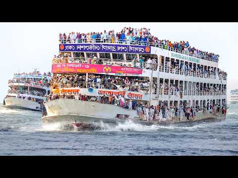 Riding The Craziest Ferry Boat of Bangladesh