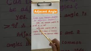 Adjacent Angle #maths #shorts