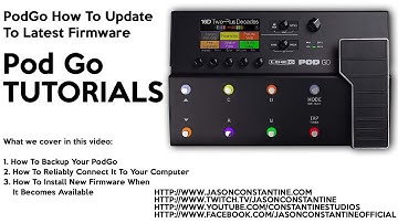 PodGo: How To Update PodGo To New Firmware