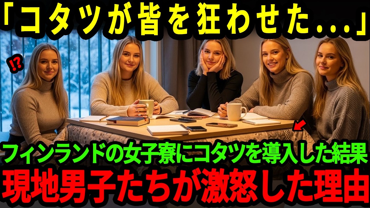 【海外の反応】「こたつが皆を狂わせた   」フィンランドの女子大寮にこたつを導入した結果、現地男子たちが絶句した理由