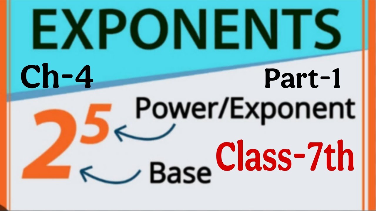 Class-7th || Maths || Exponents and Powers || Ch-4 || By Chanchal Ma'am