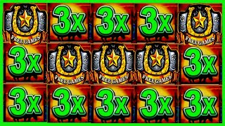 ★★JACKPOT HANDPAY★★$450 BETS★★BUCKIN BUCKS HIGH LIMIT SLOT MACHINE BUENO DINERO MUSEUM SLOTS KONAMI