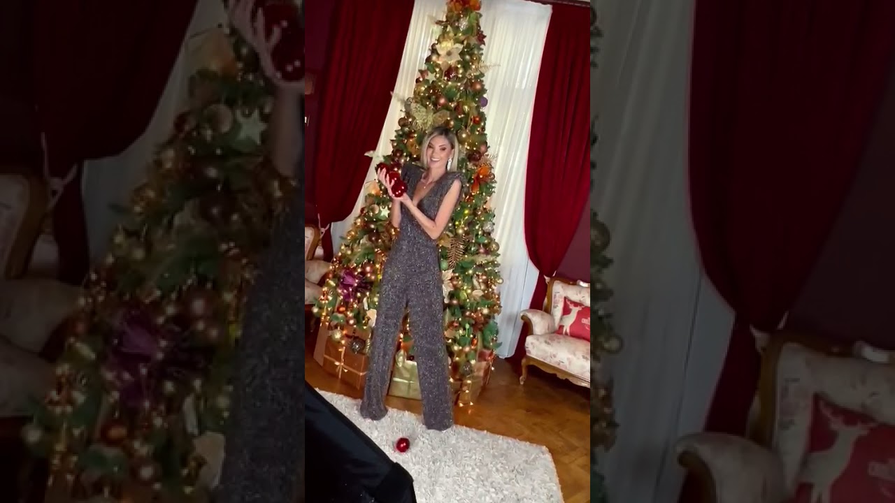 Tuta elegante in lurex multicolor