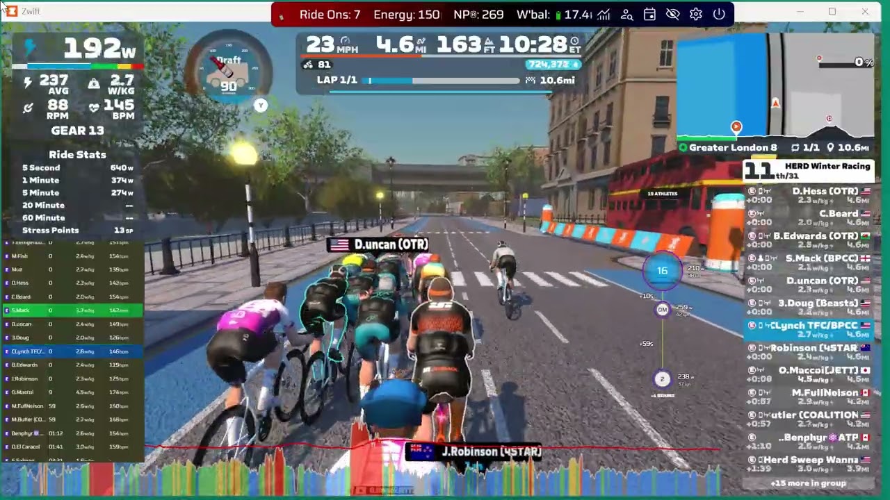 HERD Winter Racing - Greater London 8 - 2nd try - top 10