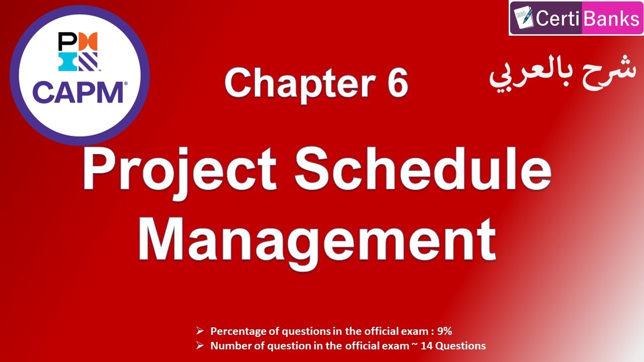 capm-training-chapter-6-project-schedule-management