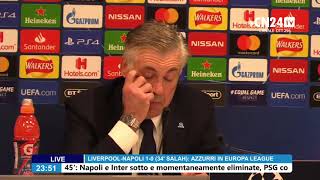 Champions League, Carlo Ancelotti in conferenza post Liverpool-Napoli