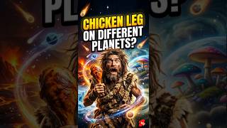 What Happens to a Chicken Leg on Different Planets? 🌍🪐 #shorts #space