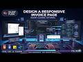 Design a responsive invoice page using HTML, CSS, JavaScript and Tailwind Silent Coding